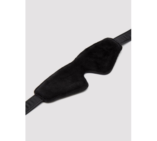 Черная плотная маска на глаза Bound to You Faux Leather Blindfold Черная плотная маска на глаза Bound to You Faux Leather Blindfold