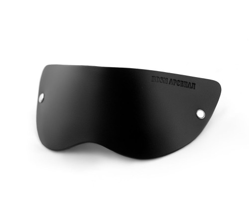 Черная плотная кожаная маска на глаза