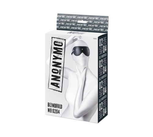 Черная кожаная маска Anonymo с мягким подкладом