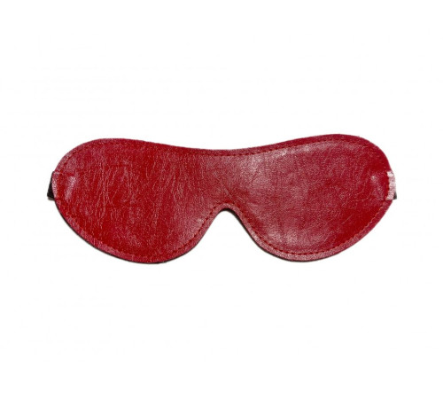 Двусторонняя красно-черная маска на глаза из эко-кожи