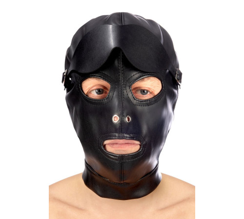 Маска-шлем с отверстием для рта и съемными шорами