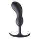 Заказать Черный массажер простаты с утяжелителями Premium Silicone Weighted Prostate Plug Large - 18,8 см.