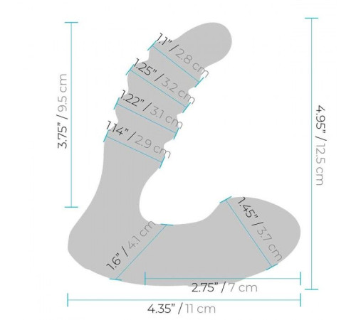 Черный рельефный массажер простаты Prodder