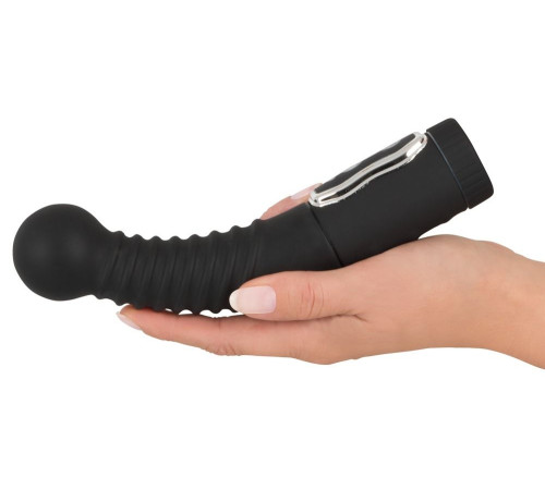 Чёрный стимулятор простаты с ротацией Prostate Twister - 20 см.