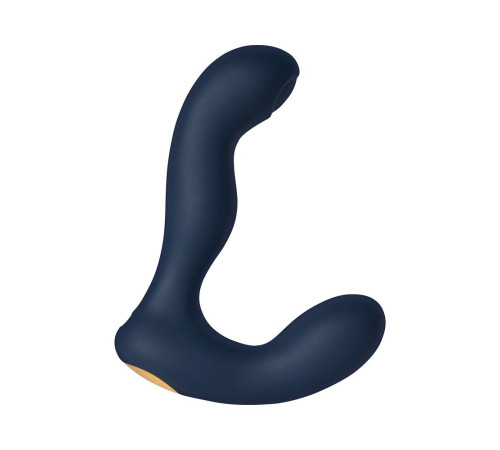 Темно-синий вибромассажер простаты с пульсацией Iker Neo