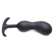 Заказать Черный массажер простаты с утяжелителями Premium Silicone Weighted Prostate Plug Large - 18,8 см.