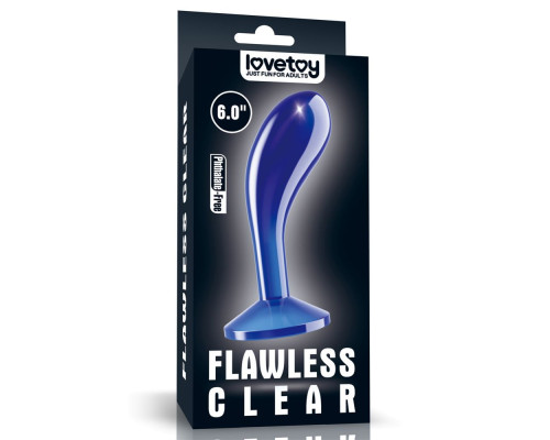 Заказать Синяя анальная втулка Flawless Clear Prostate Plug 6.0 - 15 см. Заказать Синяя анальная втулка Flawless Clear Prostate Plug 6.0 - 15 см.