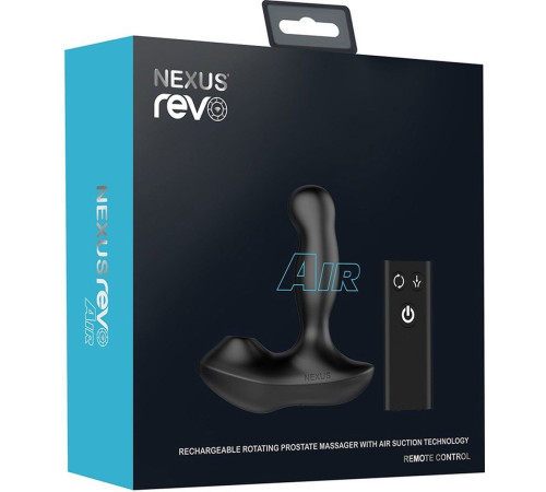 Черный вибратор-ротатор для стимуляции простаты Nexus Revo Air