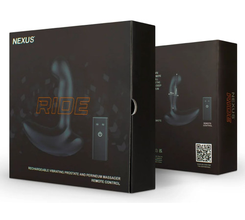 Черный вибромассажер простаты и промежности Nexus Ride - 14 см.