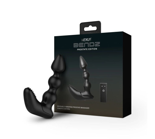 Черный вибростимулятор Nexus Bendz Prostate Edition - 14,1 см.