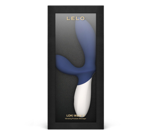Синий вибромассажер простаты Lelo Loki Wave 2 - 19,6 см.