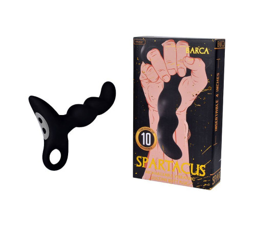 Черный силиконовый анальный вибромассажер-ёлочка Erokay