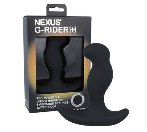 Черный вибромассажер простаты Nexus G-Rider+ - 12,6 см.