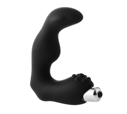 Черный вибромассажер простаты FantASStic Vibrating Prostate Massager - 11,3 см.