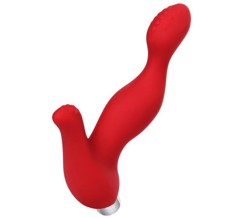 Красный силиконовый вибростимулятор простаты Proman - 12,5 см.
