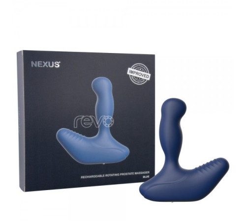 Синий вибромассажер простаты NEXUS REVO 2.0 с вращающейся головкой