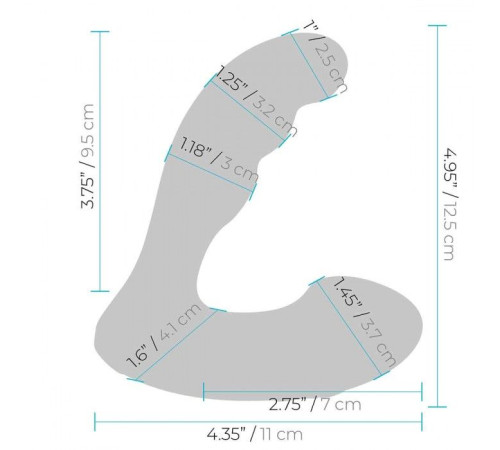 Черный массажер простаты Prober с двойной вибрацией
