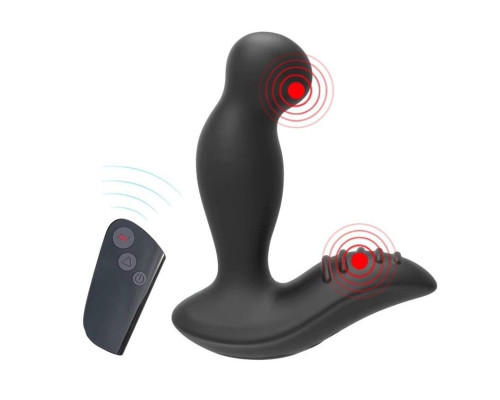 Заказать Черный вибромассажер простаты 3,5’’ Remote Control P-spot Massager - 12,5 см.