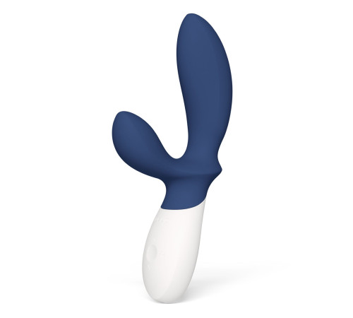 Синий вибромассажер простаты Lelo Loki Wave 2 - 19,6 см.