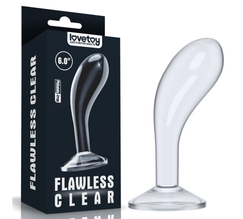 Прозрачный стимулятор простаты Flawless Clear Prostate Plug - 15 см. Прозрачный стимулятор простаты Flawless Clear Prostate Plug - 15 см.