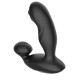 Черный вибромассажер простаты с вращающимся шариком