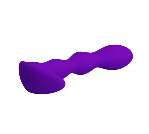 Фиолетовый анальный стимулятор простаты с вибрацией Yale - 14,5 см.
