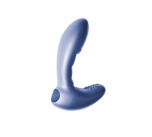 Синий стимулятор простаты с вибрацией Wonder Touch Blue