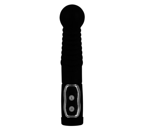 Чёрный стимулятор простаты с ротацией Prostate Twister - 20 см.