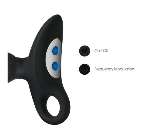 Черный силиконовый анальный вибромассажер-ёлочка Erokay