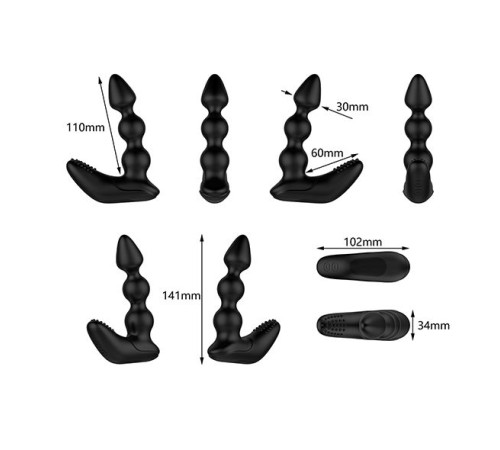 Черный вибростимулятор Nexus Bendz Prostate Edition - 14,1 см.