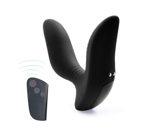 Черный вибромассажер простаты 3,5’’ Remote Control Curve P-spot Massager - 12 см. Черный вибромассажер простаты 3,5’’ Remote Control Curve P-spot Massager - 12 см.