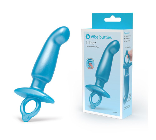 Голубая анальная пробка для массажа простаты Hither Silicone Prostate Plug - 14,3 см. Голубая анальная пробка для массажа простаты Hither Silicone Prostate Plug - 14,3 см.