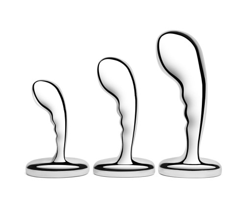 Набор из 3 стальных стимуляторов простаты Stainless Steel P-spot Training Set