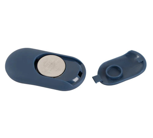 Синий вибростимулятор простаты с кольцом - 14,5 см.