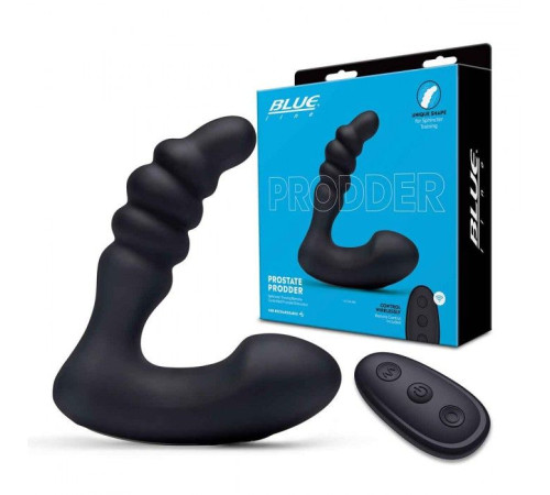 Черный рельефный массажер простаты Prodder