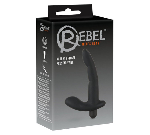 Черный вибромассажер простаты Naughty Finger Prostate Vibe - 13,8 см. Черный вибромассажер простаты Naughty Finger Prostate Vibe - 13,8 см.