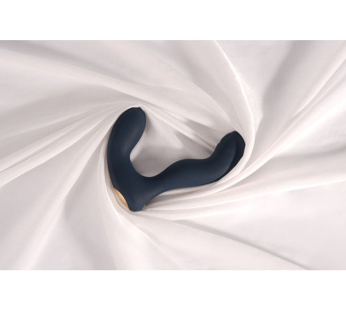 Темно-синий вибромассажер простаты с пульсацией Iker Neo