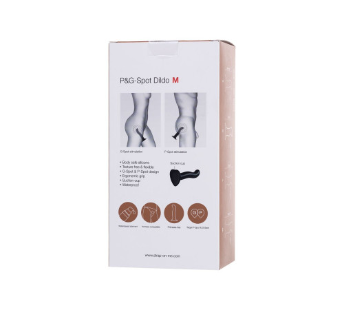 Черный стимулятор для пар P G-Spot Dildo Size L - 19 см. Черный стимулятор для пар P G-Spot Dildo Size L - 19 см.