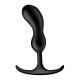 Заказать Черный массажер простаты с утяжелителями Premium Silicone Weighted Prostate Plug Medium - 16,3 см.