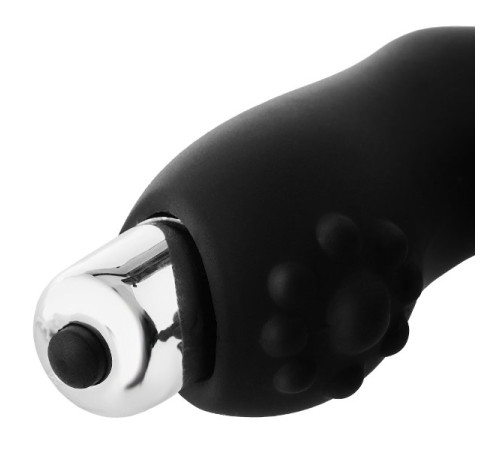 Черный вибромассажер простаты FantASStic Vibrating Prostate Massager - 11,3 см.