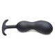 Заказать Черный массажер простаты с утяжелителями Premium Silicone Weighted Prostate Plug XL - 20,8 см.