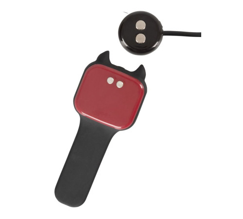 Черный вибромассажер простаты с нагревом и ротацией Prostate Plug - 14,5 см.