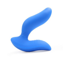 Синий вибромассажер простаты 3,5’’ Curve P-spot Massager - 12 см.