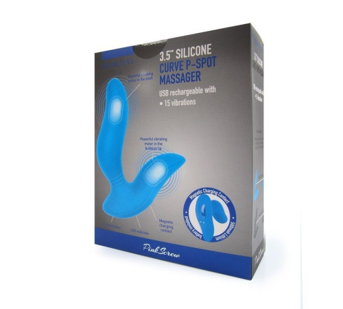 Синий вибромассажер простаты 3,5’’ Curve P-spot Massager - 12 см. Синий вибромассажер простаты 3,5’’ Curve P-spot Massager - 12 см.