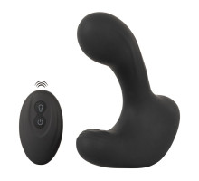 Черная анальная вибропробка с функцией расширения RC Butt Plug with 3 functions