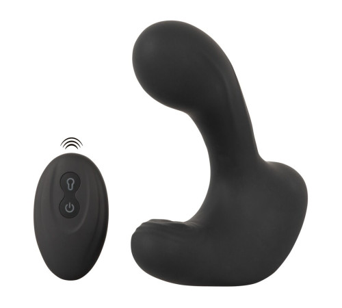 Черная анальная вибропробка с функцией расширения RC Butt Plug with 3 functions