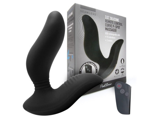 Заказать Черный вибромассажер простаты 3,5’’ Remote Control Curve P-spot Massager - 12 см. Заказать Черный вибромассажер простаты 3,5’’ Remote Control Curve P-spot Massager - 12 см.