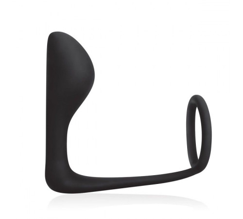 Стимулятор простаты с фиксацией эрекционным кольцом Prostate Gear