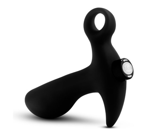Черный анальный вибратор Silicone Vibrating Prostate Massager 01 - 10,8 см.