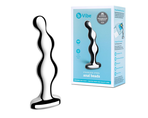 Заказать Стальной анальный фаллоимитатор для простаты Stainless Steel Anal Beads - 13 см.